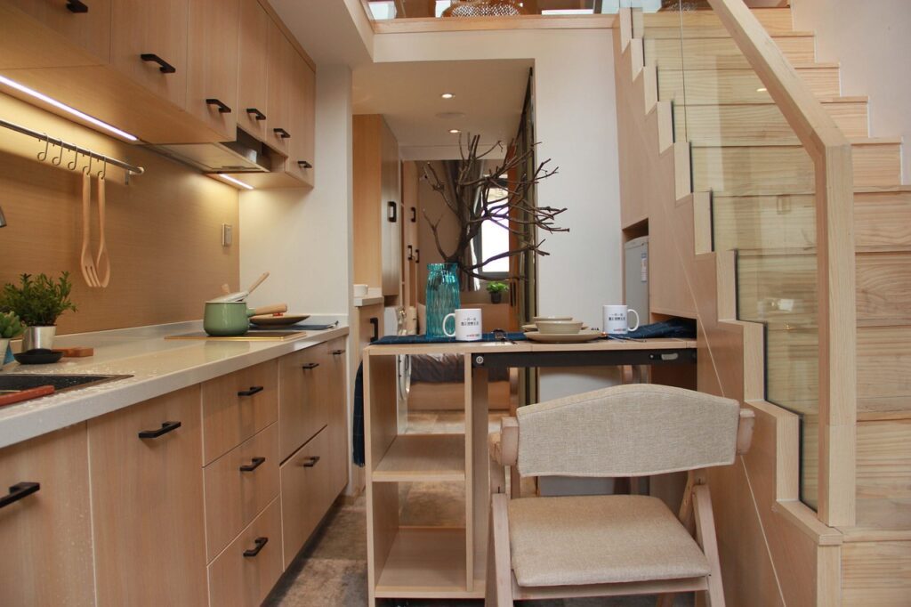 Crowded kitchen with little room